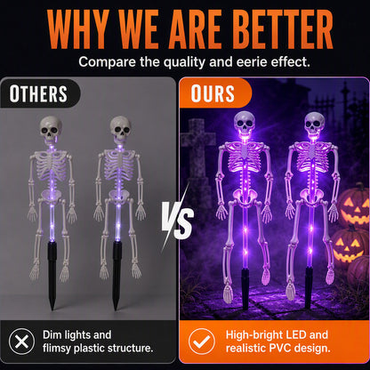 💀 Solar Skeleton Stake Light – Spooky Outdoor Halloween Pathway Decor