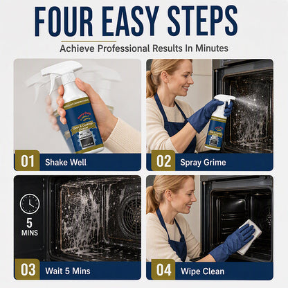 🧽 Extra Strength Oven & Cooktop Cleaner Spray – Grease & Burnt-On Residue Remover✨