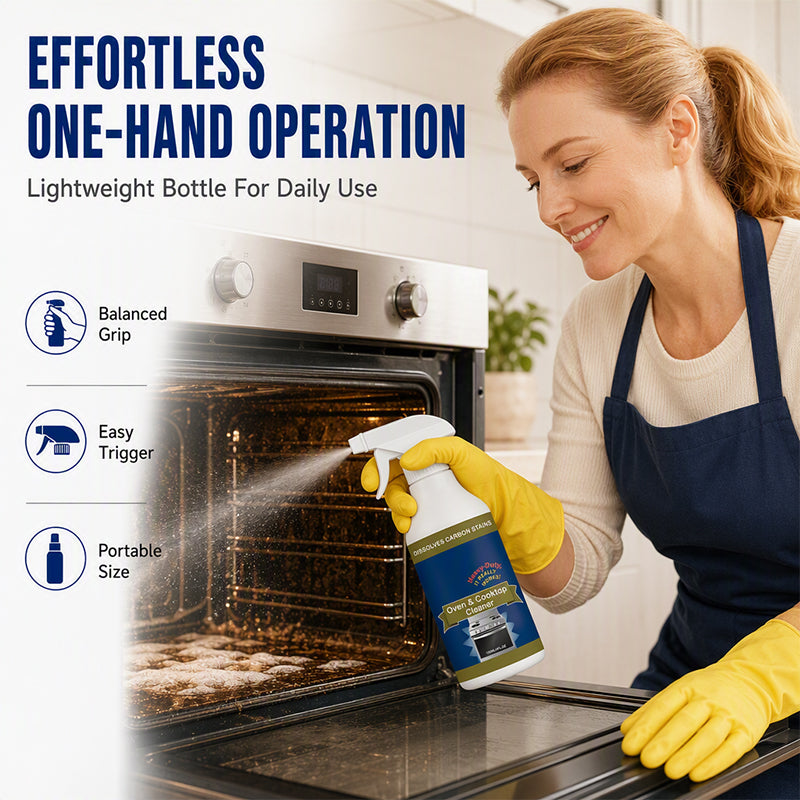 🧽 Extra Strength Oven & Cooktop Cleaner Spray – Grease & Burnt-On Residue Remover✨