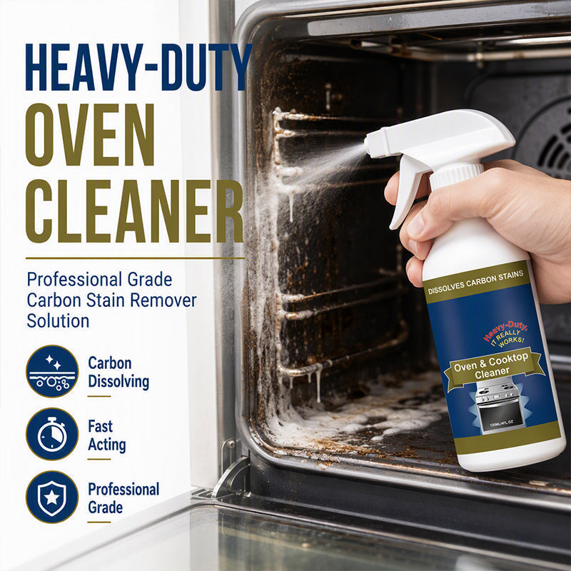 🧽 Extra Strength Oven & Cooktop Cleaner Spray – Grease & Burnt-On Residue Remover✨