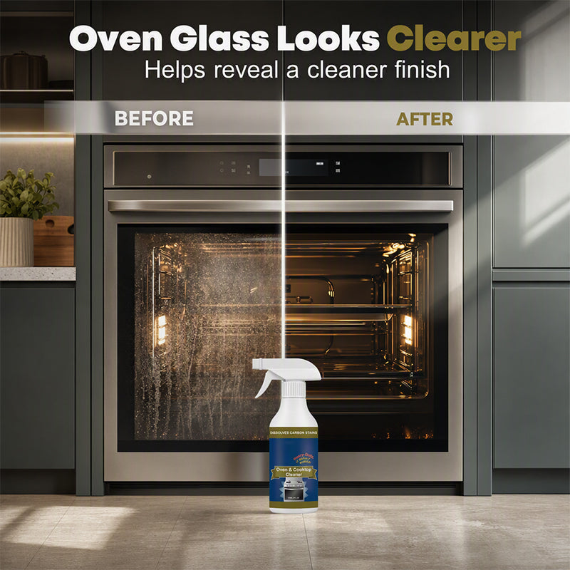 🧽 Extra Strength Oven & Cooktop Cleaner Spray – Grease & Burnt-On Residue Remover✨