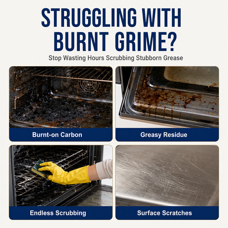 🧽 Extra Strength Oven & Cooktop Cleaner Spray – Grease & Burnt-On Residue Remover✨