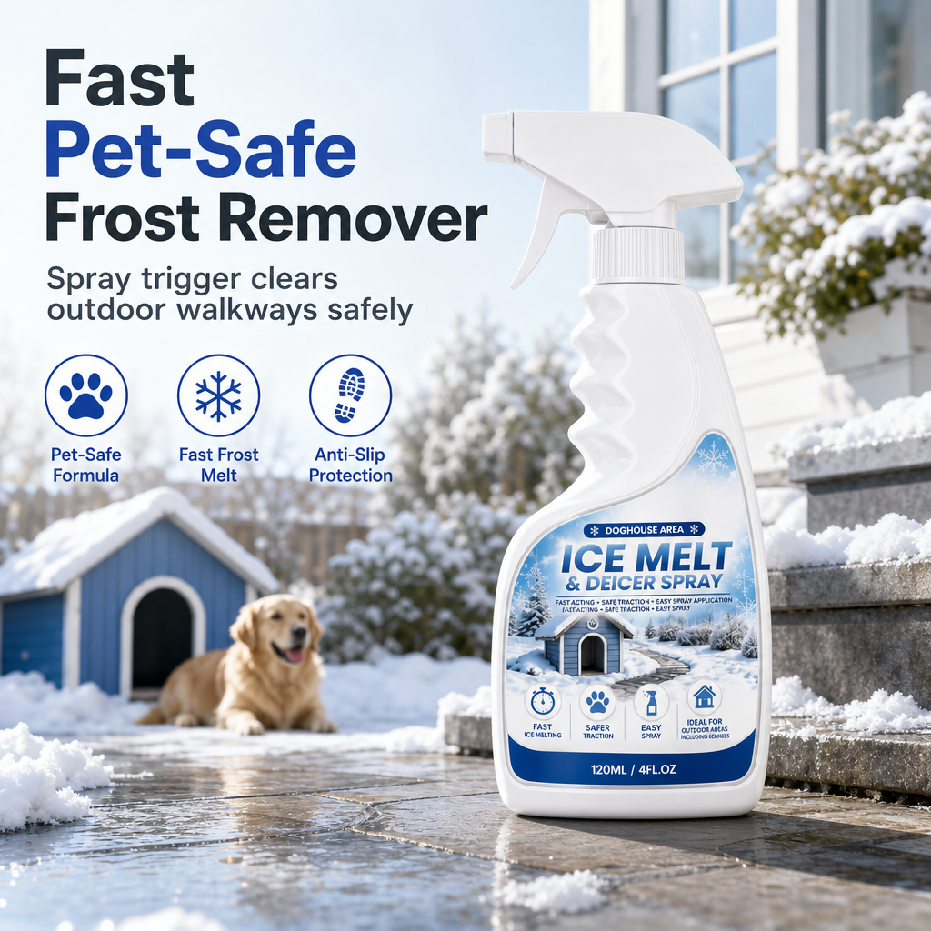🐾 Fast Pet-Safe Outdoor De-Icing & Snow Melting Spray