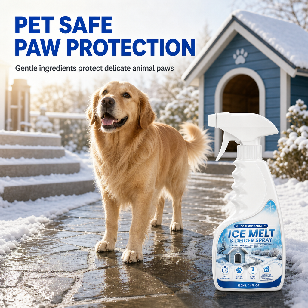 🐾 Fast Pet-Safe Outdoor De-Icing & Snow Melting Spray
